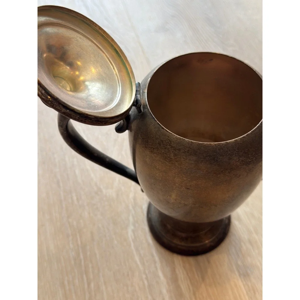 Vintage 50s 60s Sheridan Silver Co Silver on Copper Teapot